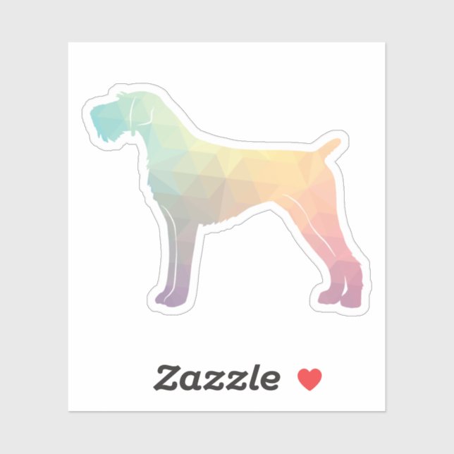 Pegatina Puntero con cable alemán Geo Silhouette Pastel (Hoja)