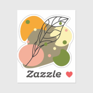 Pegatina Puntos abstractos interesantes con hojas