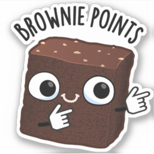 Pegatina Puntos de Brownie Chiste de Snack Divertido 