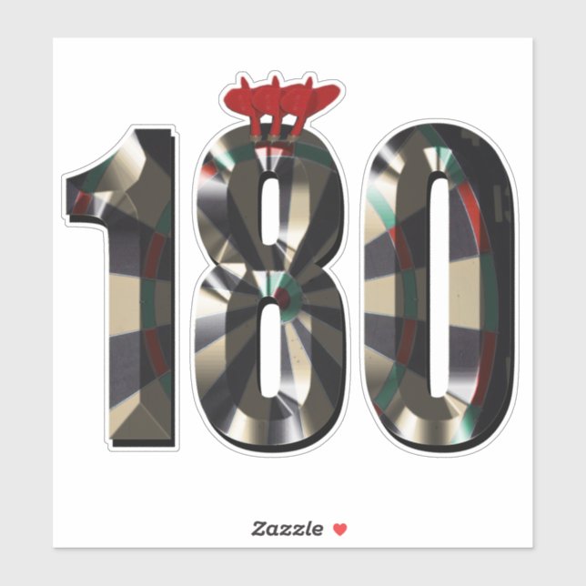 Pegatina Puntuación de dardos 180, (Hoja)