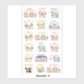 Pegatina Puppy Pals – Paquete de Stickers de Humor Adorable