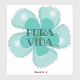 Pegatina Pura Vida Hibiscus Personalizado-Pegatina de vinil