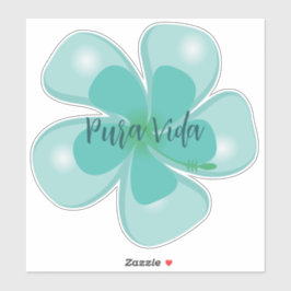 Pegatina Pura Vida Hibiscus Personalizado-Pegatina de vinil