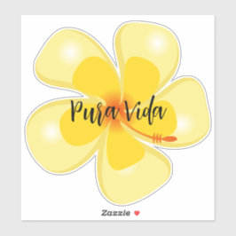 Pegatina Pura Vida Hibiscus Personalizado-Pegatina de vinil