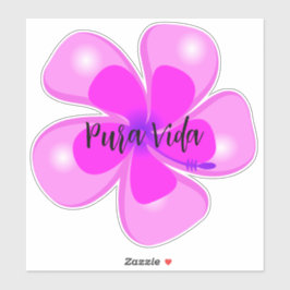 Pegatina Pura Vida Hibiscus Personalizado-Pegatina de vinil