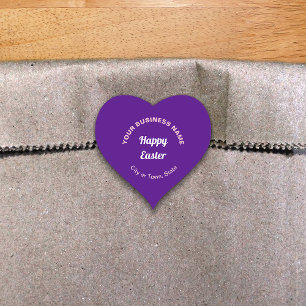 Pegatina Purple Easter Business Heart Shape