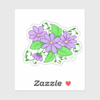 Pegatina Purple Flower Artistic design sticker