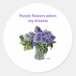 Pegatina Purple Flowers lilac