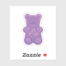 Pegatina purple gummy bear