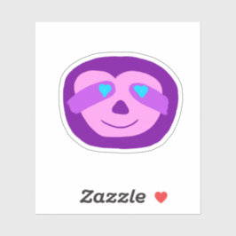 Pegatina Purple Heart Eyes Sloth