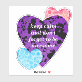 Pegatina Purple heart vibrant red love