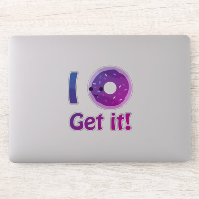 Pegatina Purple Kawaii no lo entiendo (Ordenador)