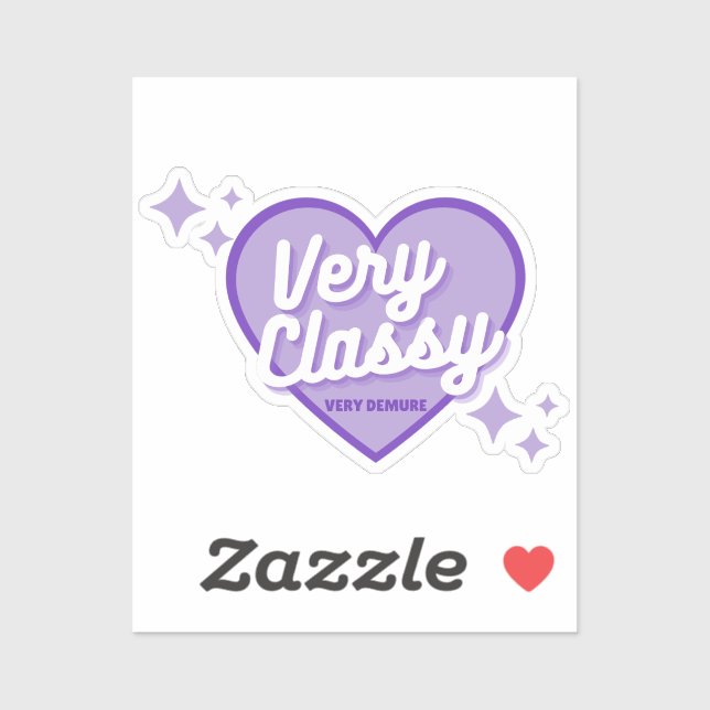 Pegatina Purple Muy Clásico Muy Demorativo (Hoja)