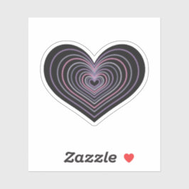 Pegatina Purple Neon Heart Sticker