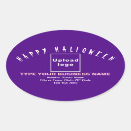 Pegatina Purple Oval de Business Halloween