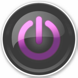 Pegatina Purple Power On-Off - Guay y estilo moder