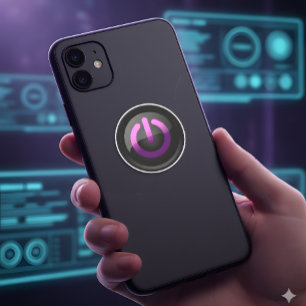 Pegatina Purple Power On-Off - Guay y estilo moder