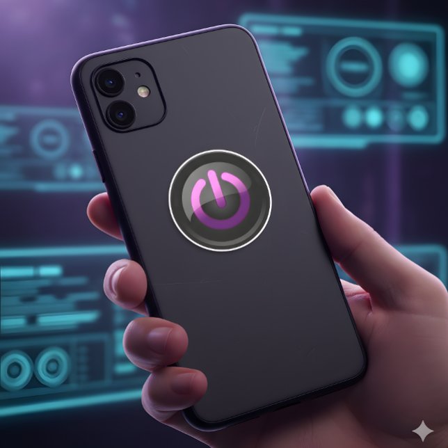 Pegatina Purple Power On-Off - Guay y estilo moder (Subido por el creador)