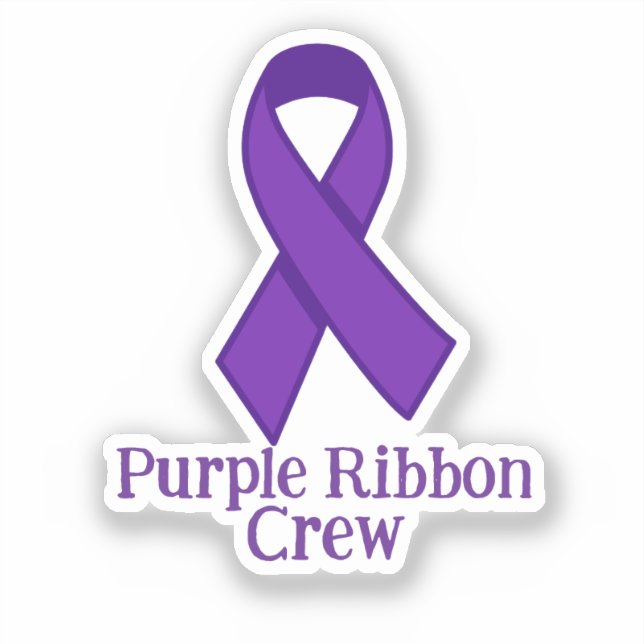 Pegatina Purple Ribbon Crew (Anverso)