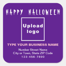 Pegatina Purple Square de Business Halloween