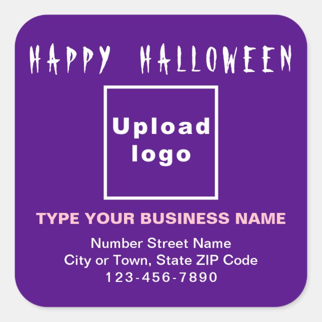 Pegatina Purple Square de Business Halloween (Anverso)
