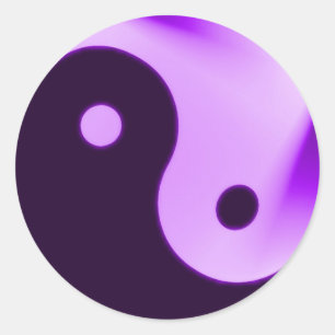 Pegatina Purple Yin yang