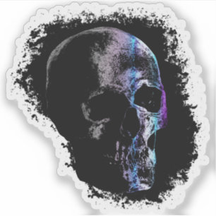 Pegatina Púrpura azul SKULL