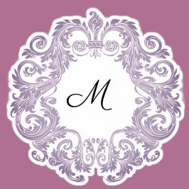 Pegatina Púrpura de pergamino antiguo