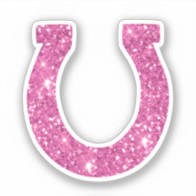 Purpurina Cute Girly Pink Horseshoe