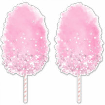 Purpurina de caramelo de algodón linda chica rosa