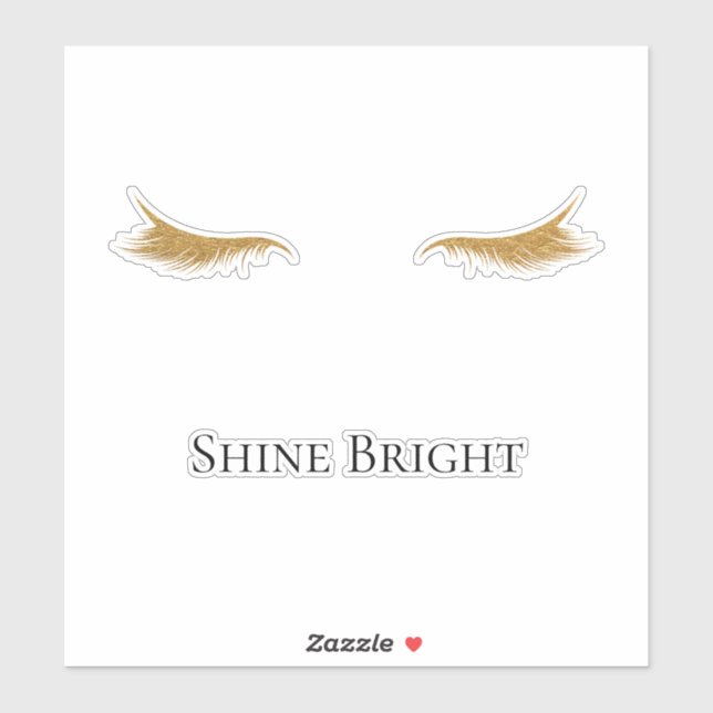 Pegatina Purpurina de Glam de Oro Rosa (Hoja)