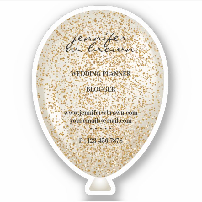 Pegatina Purpurina de globo Sparkle Textura (Anverso)