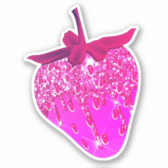 Pegatina Purpurina estético lindo Giro caliente rosa calien (Anverso)
