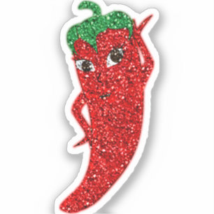 Pegatina Purpurina Red Hot Pepper Diva