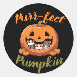 Pegatina Purr-fect Pumpkin Halloween