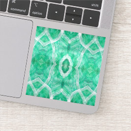 Pegatina Push Abstract Light Green White Watercolor Art