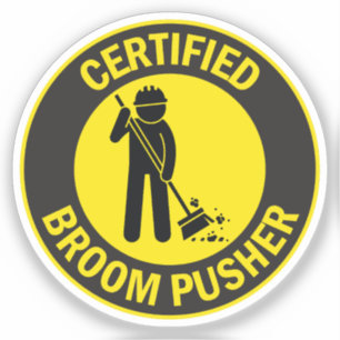 Pegatina Pusher Broom certificado
