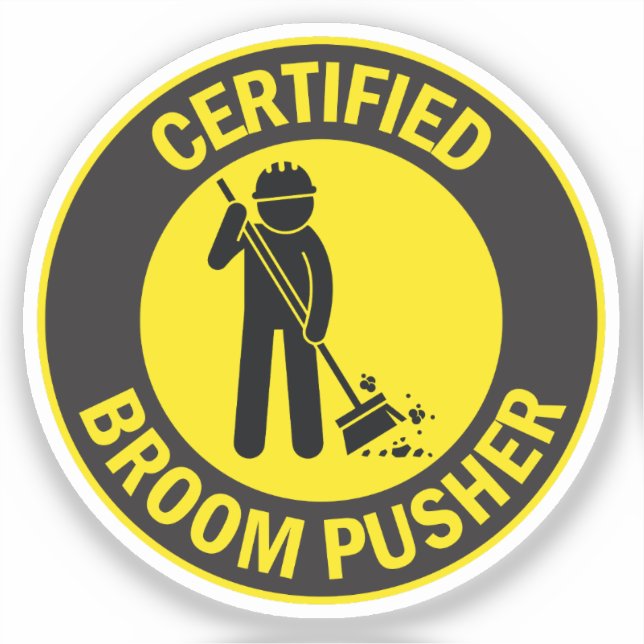 Pegatina Pusher Broom certificado (Anverso)