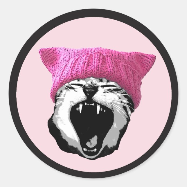 Pegatina Pussy-gorra - 3" (Anverso)