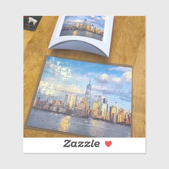 Pegatina puzzle new york NY (Hoja)