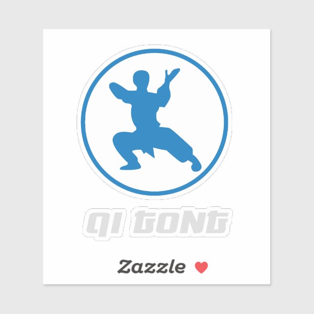 Pegatina Qigong Martial Arts Design (Hoja)