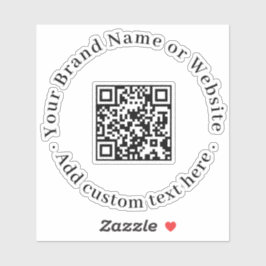 Pegatina QR Code Minimal Logo Business Promo label