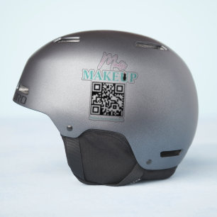 Pegatina QR Código Salon Nombre de negocio Bicicleta Casco 