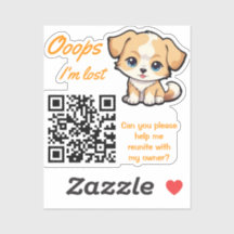 Pegatina QR para Devolución de Objeto Perdido Cach