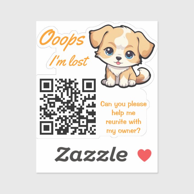 Pegatina QR para Devolución de Objeto Perdido Cach (Hoja)