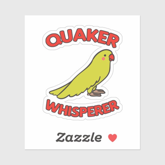 Pegatina Quaker Whisperer Parrot (Hoja)