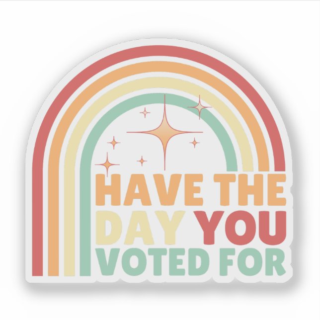 Pegatina Que El Día Que Votaste Por Retro Contra Trump (Anverso)