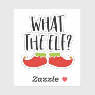 Pegatina Qué graciosos Navidades Elf Santa Claus