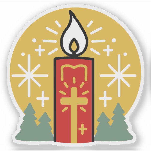 Pegatina Que la fe sea tu mejor estrella de arte de las vel (Anverso)