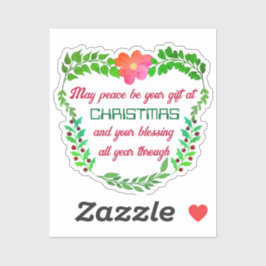 PEGATINA QUE LA PAZ SEA TU REGALO A LOS NAVIDADES